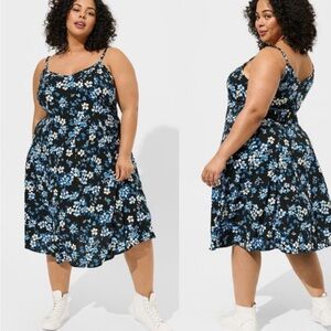 Torrid Challis Trapeze Floral Dress
